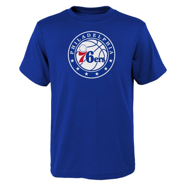 youth philadelphia 76ers royal primary logo t-shirt – Genuine NBA Hats & Jerseys for Fans