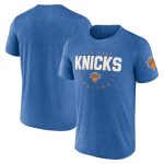 mens new york knicks heather blue block practice performance t-shirt – Genuine NBA Hats & Jerseys for Fans