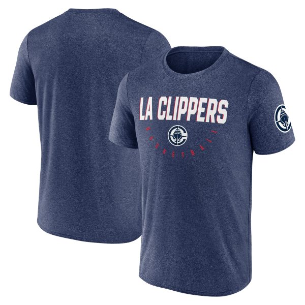 mens la clippers heather navy block practice performance t-shirt – Genuine NBA Hats & Jerseys for Fans