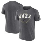 mens utah jazz heather charcoal block practice performance t-shirt – Genuine NBA Hats & Jerseys for Fans