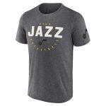 mens utah jazz heather charcoal block practice performance t-shirt – Genuine NBA Hats & Jerseys for Fans