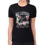 womens san antonio spurs g-iii 4her by carl banks black flowers team logo graphic fitted t-shirt – Genuine NBA Hats & Jerseys for Fans