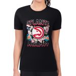 womens atlanta hawks g-iii 4her by carl banks black flowers team logo graphic fitted t-shirt – Genuine NBA Hats & Jerseys for Fans
