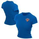 womens new york knicks new era blue leisure collection baby doll cropped t-shirt – Genuine NBA Hats & Jerseys for Fans