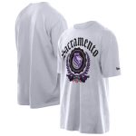 mens sacramento kings new era white throwback prep oversized t-shirt – Genuine NBA Hats & Jerseys for Fans