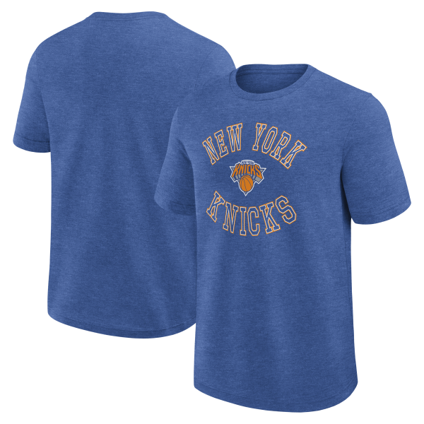 mens new york knicks heather blue success t-shirt – Genuine NBA Hats & Jerseys for Fans