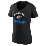 womens oklahoma city thunder black unrivaled v-neck t-shirt – Genuine NBA Hats & Jerseys for Fans