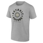 mens detroit pistons heather gray hoops for troops t-shirt – Genuine NBA Hats & Jerseys for Fans
