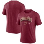 mens cleveland cavaliers wine backboard tri-blend t-shirt – Genuine NBA Hats & Jerseys for Fans
