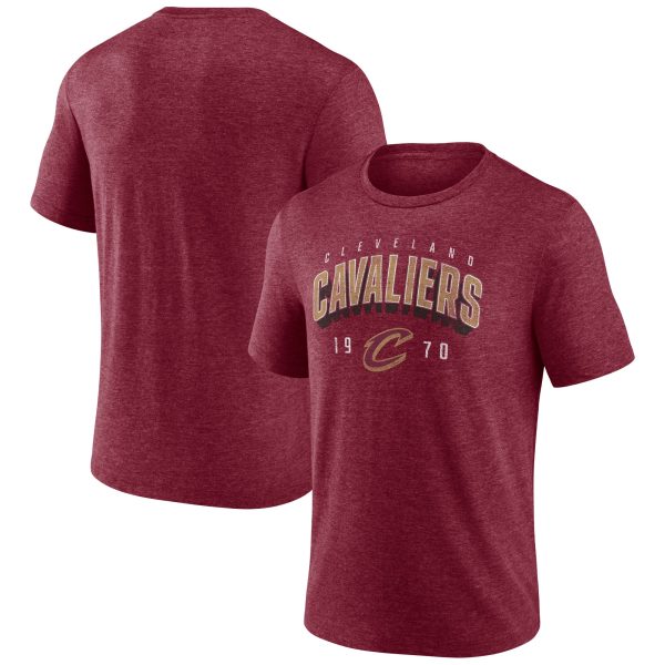 mens cleveland cavaliers wine backboard tri-blend t-shirt – Genuine NBA Hats & Jerseys for Fans