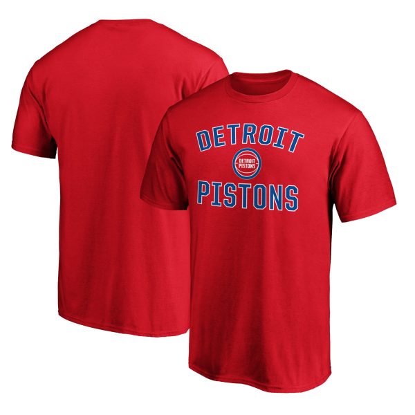 mens detroit pistons red victory arch t-shirt – Genuine NBA Hats & Jerseys for Fans