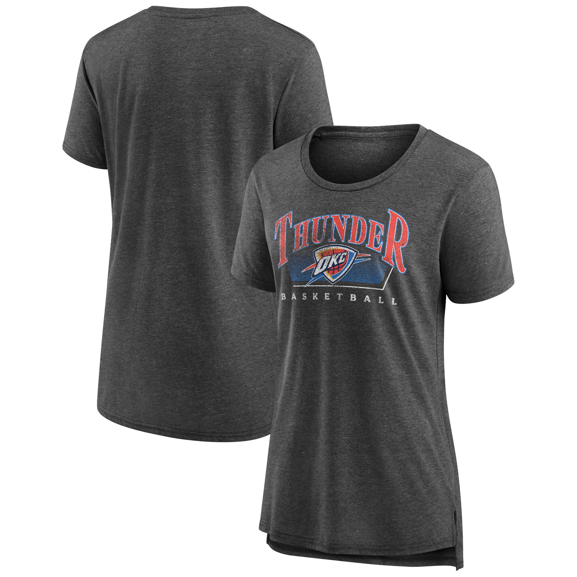 womens oklahoma city thunder gray selection tri-blend t-shirt – Genuine NBA Hats & Jerseys for Fans