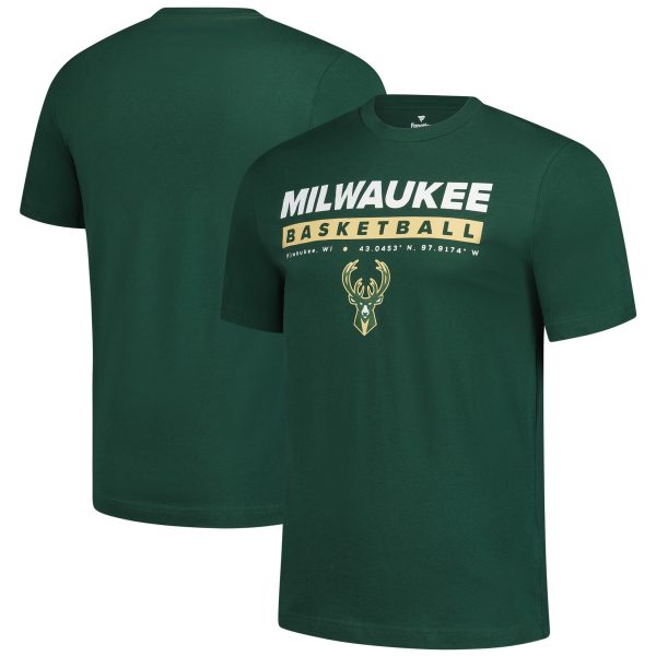 mens milwaukee bucks fanatics hunter green location just net t-shirt – Genuine NBA Hats & Jerseys for Fans