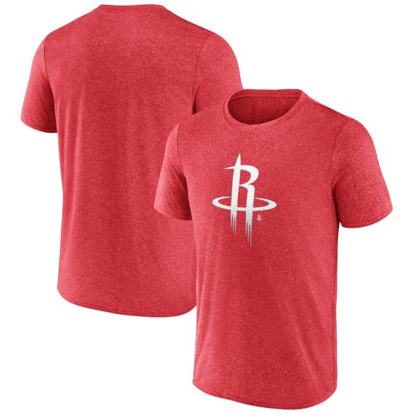 mens houston rockets fanatics heather red iconic overtime t-shirt – Genuine NBA Hats & Jerseys for Fans