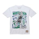 mens dallas mavericks dirk nowitzki mitchell  ness white hardwood classics chalked up t-shirt – Genuine NBA Hats & Jerseys for Fans