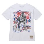 mens philadelphia 76ers allen iverson mitchell  ness white hardwood classics chalked up t-shirt – Genuine NBA Hats & Jerseys for Fans