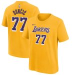 mens los angeles lakers luka dončić nike gold icon edition name  number t-shirt – Genuine NBA Hats & Jerseys for Fans