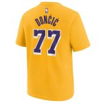 mens los angeles lakers luka dončić nike gold icon edition name  number t-shirt – Genuine NBA Hats & Jerseys for Fans