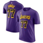 mens los angeles lakers luka dončić jordan brand purple statement edition name  number t-shirt – Genuine NBA Hats & Jerseys for Fans