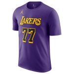 mens los angeles lakers luka dončić jordan brand purple statement edition name  number t-shirt – Genuine NBA Hats & Jerseys for Fans