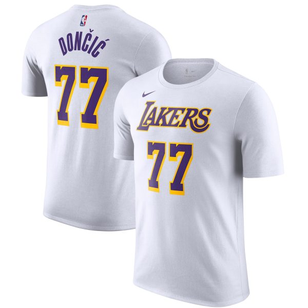 mens los angeles lakers luka dončić nike white statement edition name  number t-shirt – Genuine NBA Hats & Jerseys for Fans