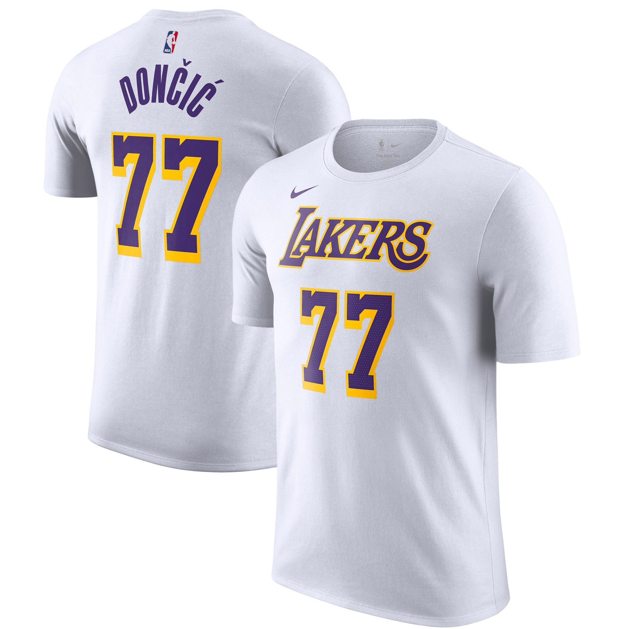 mens los angeles lakers luka dončić nike white statement edition name  number t-shirt – Genuine NBA Hats & Jerseys for Fans