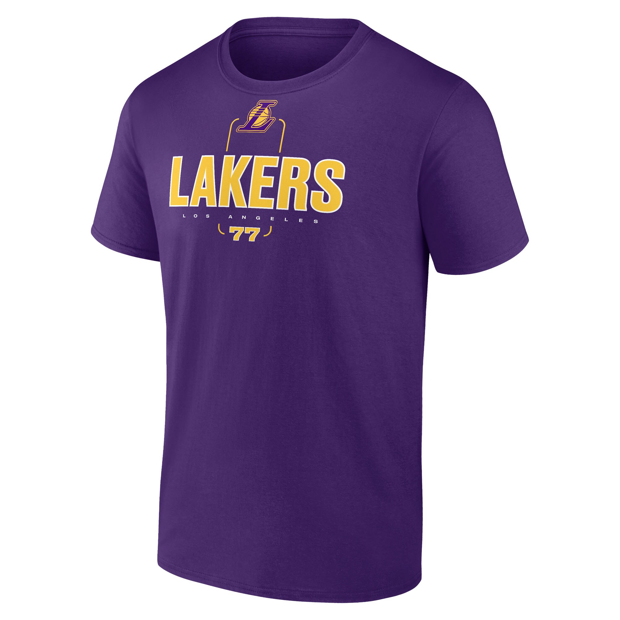 mens los angeles lakers luka dončić purple behind the back name  number t-shirt – Genuine NBA Hats & Jerseys for Fans