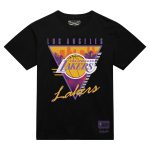 mens los angeles lakers mitchell  ness black worldwide collection tri-logo t-shirt – Genuine NBA Hats & Jerseys for Fans