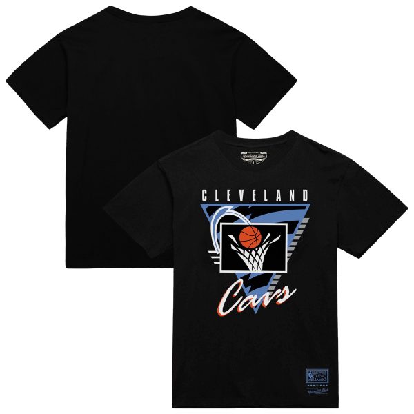 mens cleveland cavaliers mitchell  ness black worldwide collection tri-logo t-shirt – Genuine NBA Hats & Jerseys for Fans