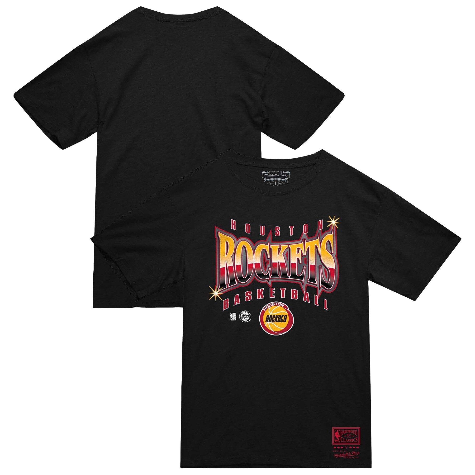 mens houston rockets mitchell  ness black worldwide collection glow up t-shirt – Genuine NBA Hats & Jerseys for Fans