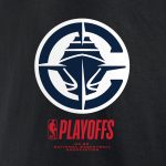 mens la clippers black 2025 nba playoffs alley oop t-shirt – Genuine NBA Hats & Jerseys for Fans