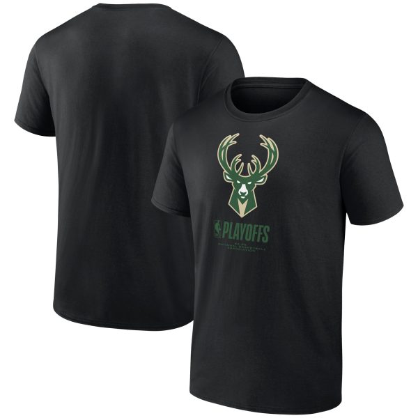 mens milwaukee bucks black 2025 nba playoffs alley oop t-shirt – Genuine NBA Hats & Jerseys for Fans