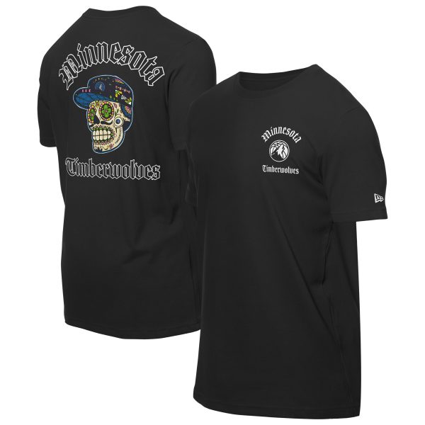 mens minnesota timberwolves new era black sugar skulls t-shirt – Genuine NBA Hats & Jerseys for Fans