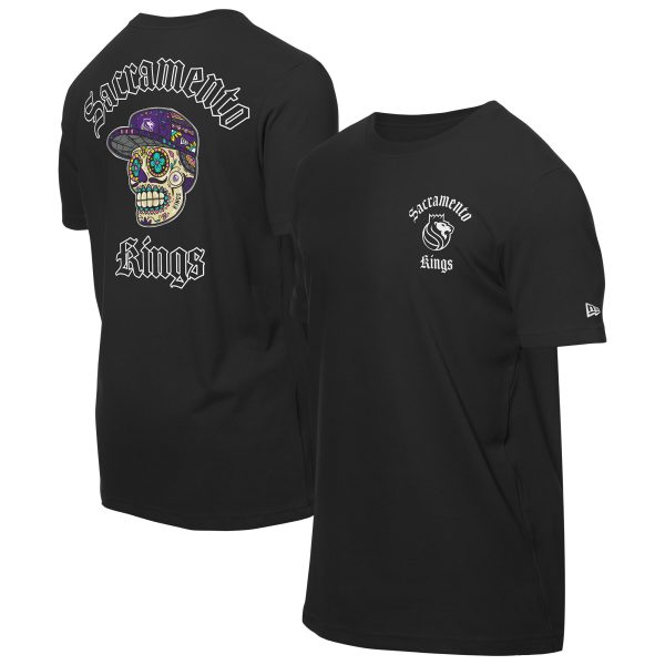 mens sacramento kings new era black sugar skulls t-shirt – Genuine NBA Hats & Jerseys for Fans