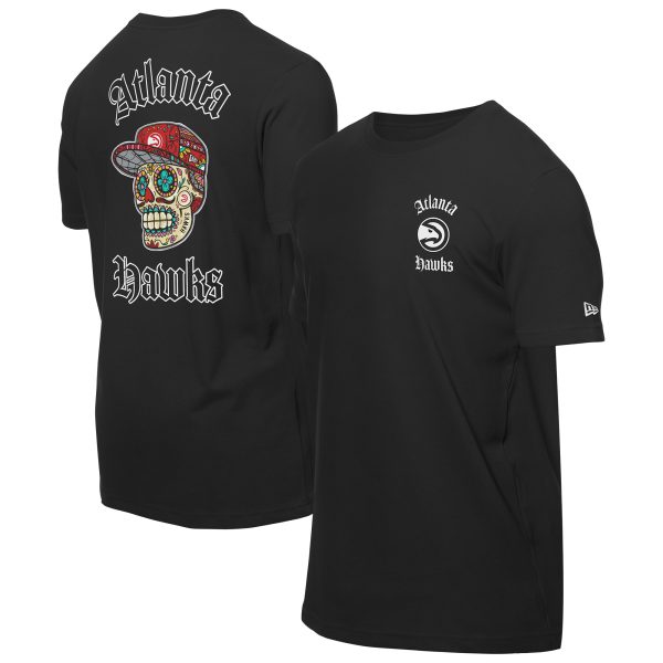 mens atlanta hawks new era black sugar skulls t-shirt – Genuine NBA Hats & Jerseys for Fans