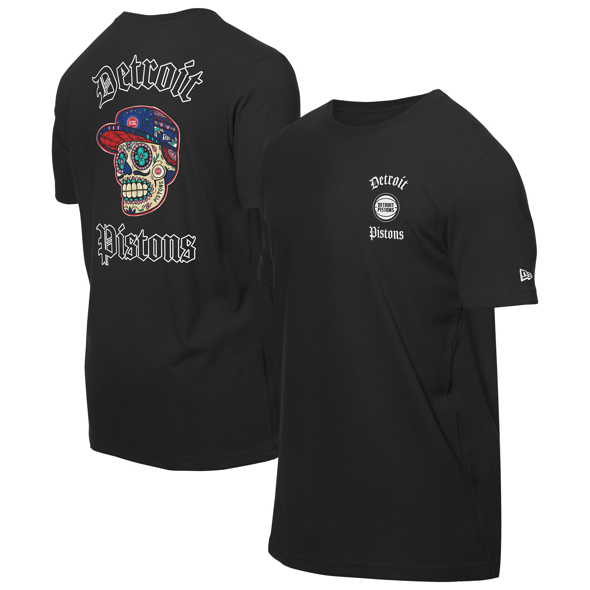 mens detroit pistons new era black sugar skulls t-shirt – Genuine NBA Hats & Jerseys for Fans