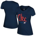 womens oklahoma city thunder stadium essentials navy 3rd quarter t-shirt – Genuine NBA Hats & Jerseys for Fans