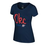 womens oklahoma city thunder stadium essentials navy 3rd quarter t-shirt – Genuine NBA Hats & Jerseys for Fans