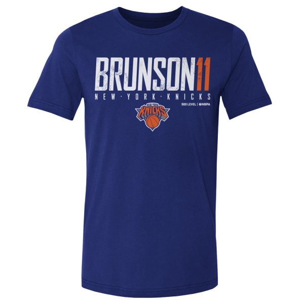 mens new york knicks jalen brunson 500 level blue elite t-shirt – Genuine NBA Hats & Jerseys for Fans