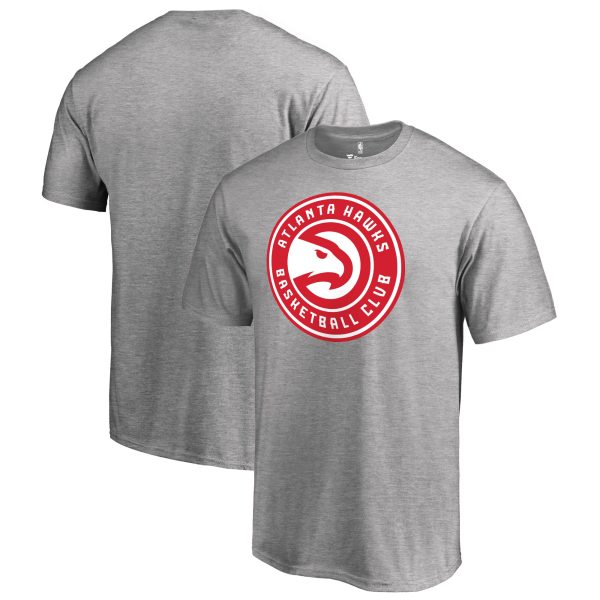 mens atlanta hawks heather gray primary logo t-shirt – Genuine NBA Hats & Jerseys for Fans
