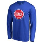 mens detroit pistons royal primary logo 2 long sleeve t-shirt – Genuine NBA Hats & Jerseys for Fans