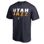 mens utah jazz navy fade out t-shirt – Genuine NBA Hats & Jerseys for Fans