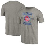 mens detroit pistons gray team heritage tri-blend t-shirt – Genuine NBA Hats & Jerseys for Fans