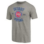 mens detroit pistons gray team heritage tri-blend t-shirt – Genuine NBA Hats & Jerseys for Fans
