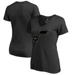 womens utah jazz black cloak camo v-neck t-shirt – Genuine NBA Hats & Jerseys for Fans