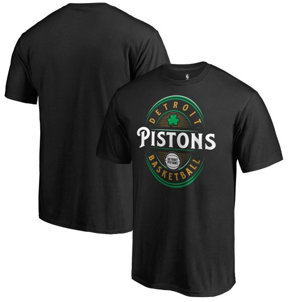 mens detroit pistons black forever lucky t-shirt – Genuine NBA Hats & Jerseys for Fans