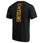 mens atlanta hawks trae young black team playmaker name  number t-shirt – Genuine NBA Hats & Jerseys for Fans