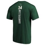 mens milwaukee bucks giannis antetokounmpo hunter green team playmaker name  number t-shirt – Genuine NBA Hats & Jerseys for Fans