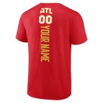 mens atlanta hawks red playmaker personalized name  number t-shirt – Genuine NBA Hats & Jerseys for Fans