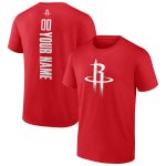 mens houston rockets red playmaker personalized name  number t-shirt – Genuine NBA Hats & Jerseys for Fans